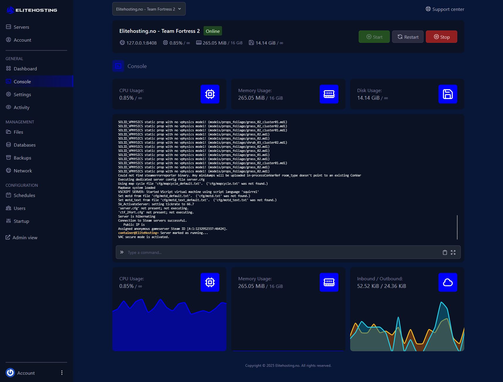 Team Fortress 2 Control Panel